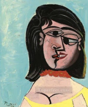 頭の女性ドラ・マール 1937 年キュビスト パブロ・ピカソ Oil Paintings